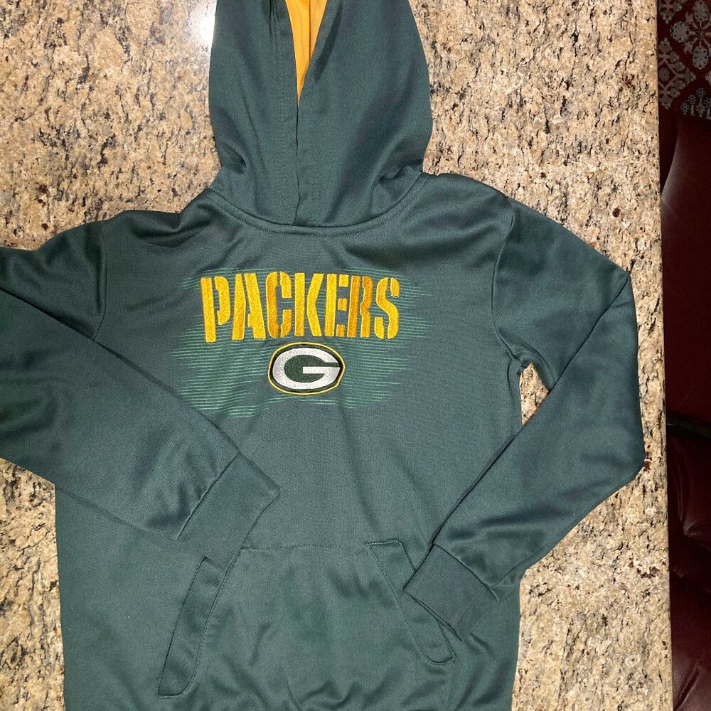 Youth Unisex Hooded Green Bay Packers Sweatshirt Size 10-12